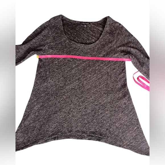 Eileen Fisher Asymmetrical Grey Sweater Top 3/4 Sleeve Size S - Picture 5 of 6